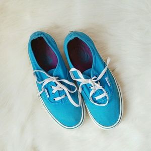 Bright Blue Woman's Canvas Vans